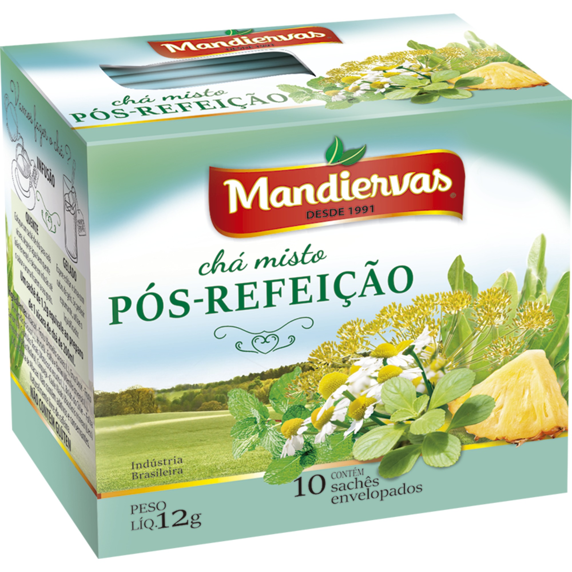 Chá Mandiervas Pós Refeição Com 10 Saches - 12g