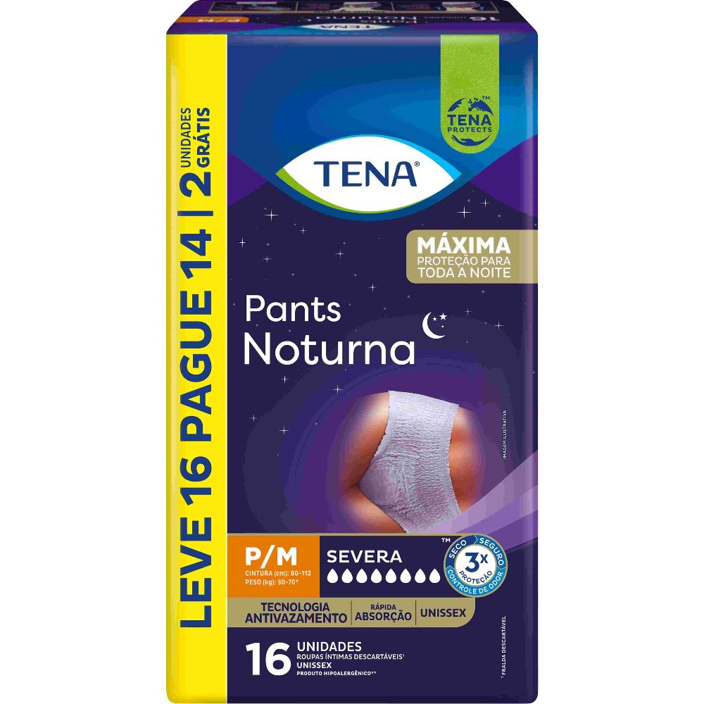 Roupa Intima Geriátrica Tena Pants Noturna P/M 16 Unidades