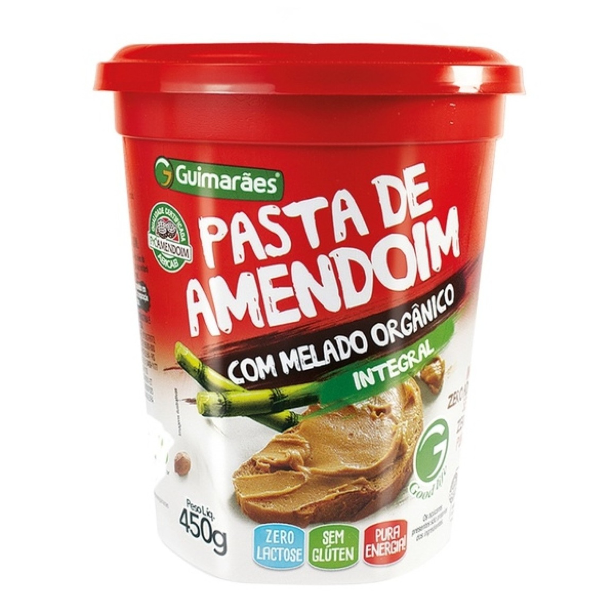 Pasta de Amendoim Guimarães 450g com Melado Orgânico