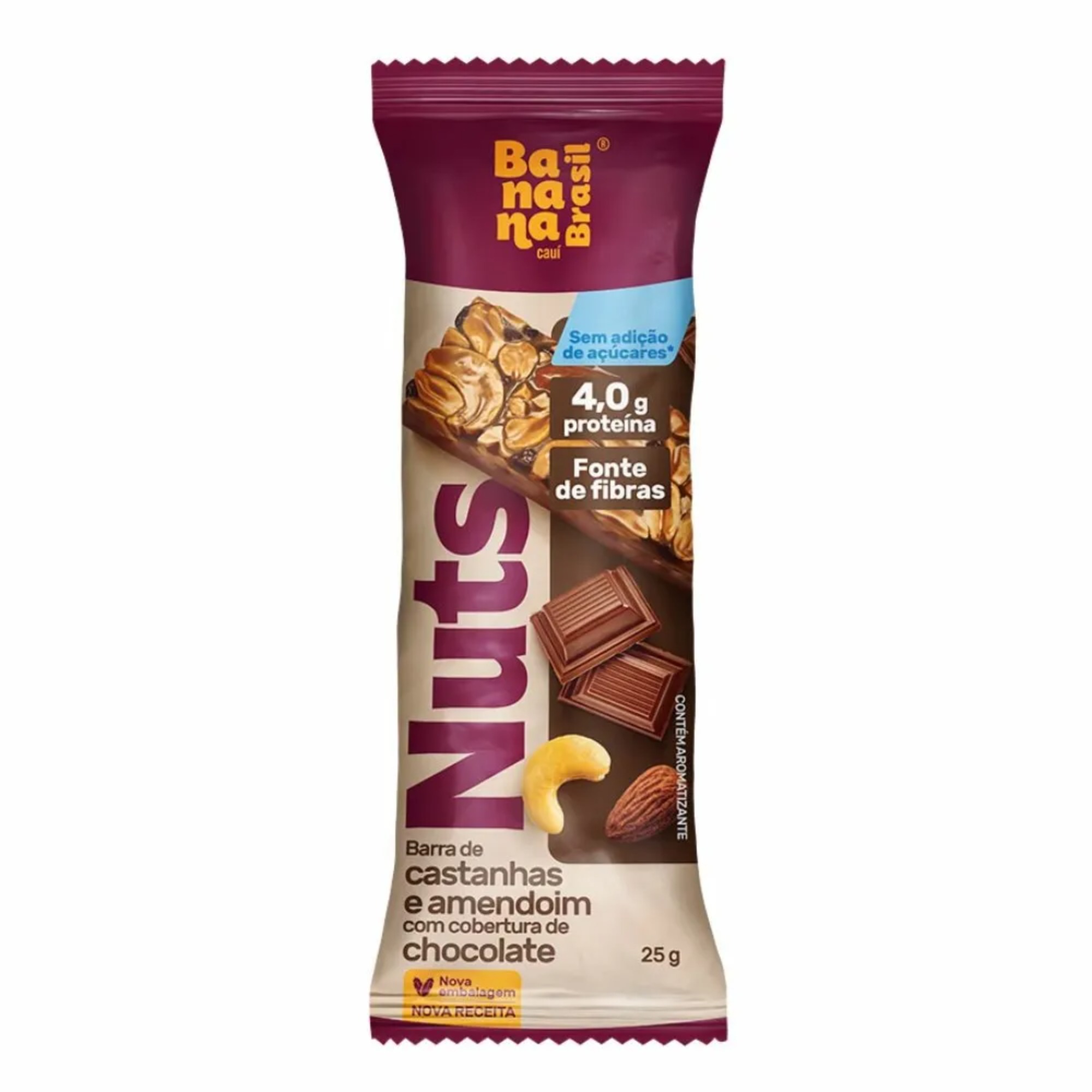 Barra de Cereal Nuts 25g com Chocolate