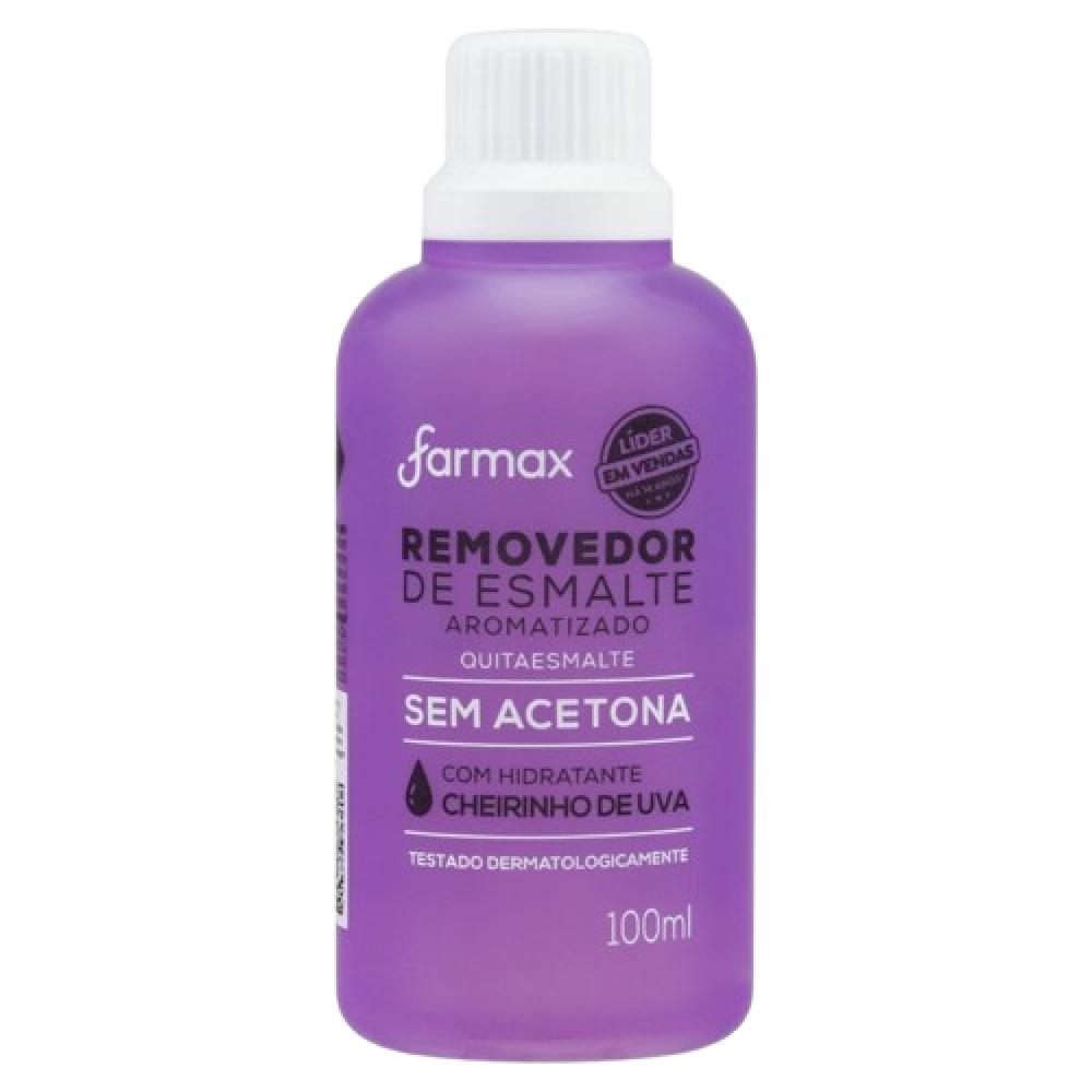Removedor De Esmalte Farmax Sem Acetona Uva 100Ml