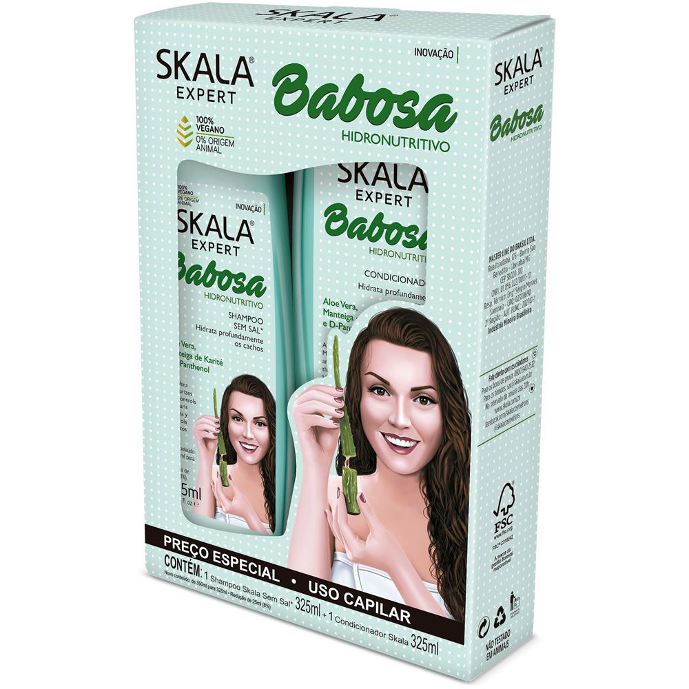 Kit Skala Babosa Shampoo 325ml + Condicionador 325ml