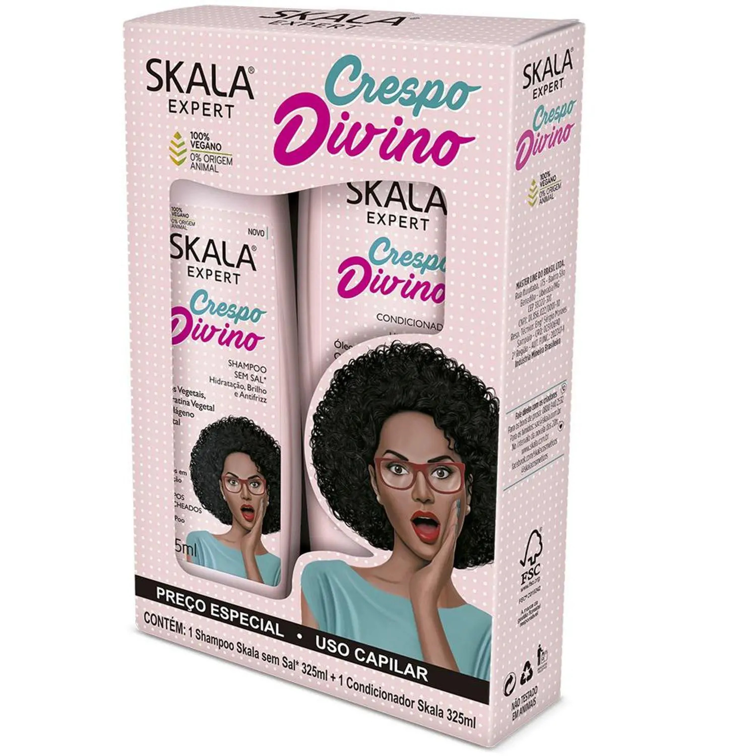 Kit Crespo Divino Shampoo + Condicionador Skala 325ml