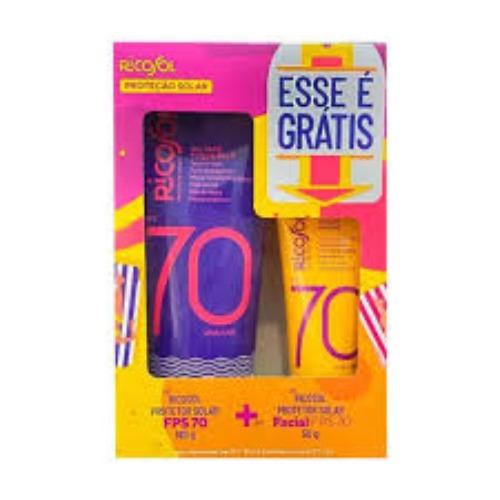 Kit Protetor Solar Ricosol Fps70 180G + Facial 50G
