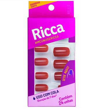 Unhas Posticas Ricca Nude R1958