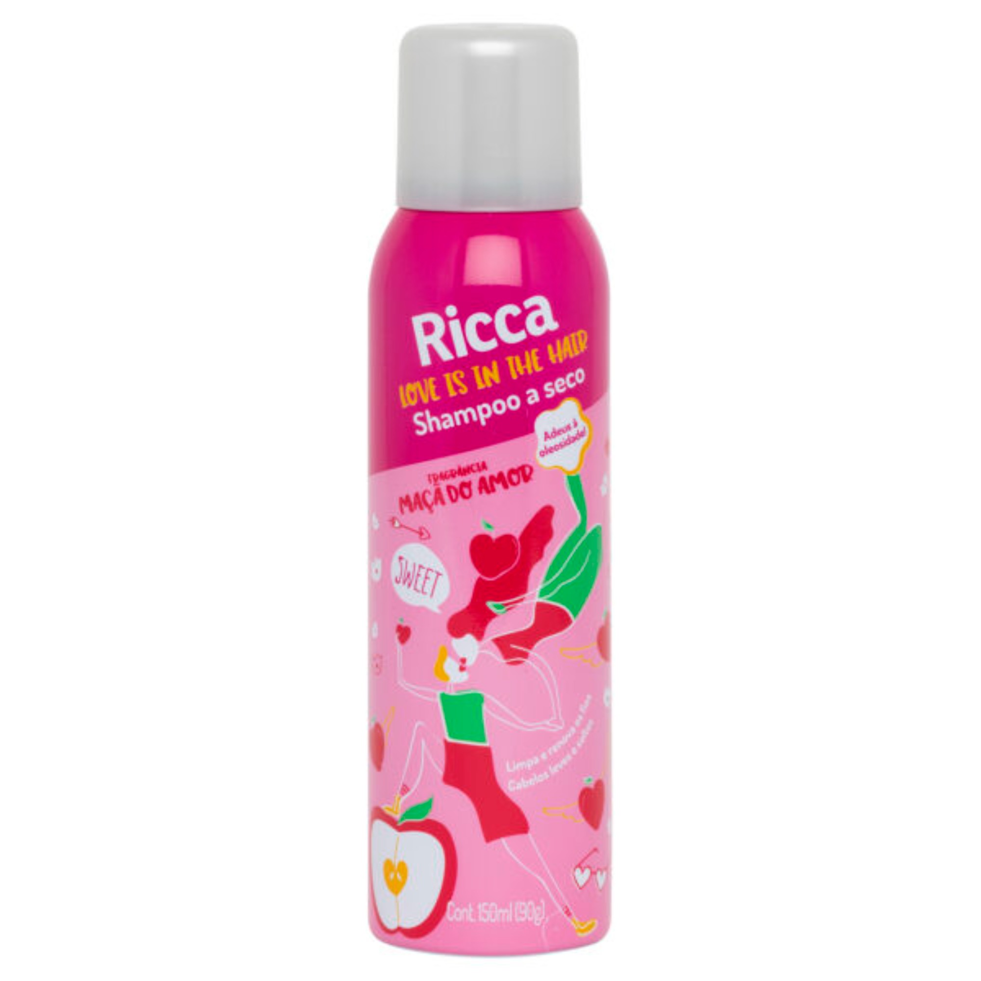 Shampoo a Seco Ricca 150ml Maçã do Amor