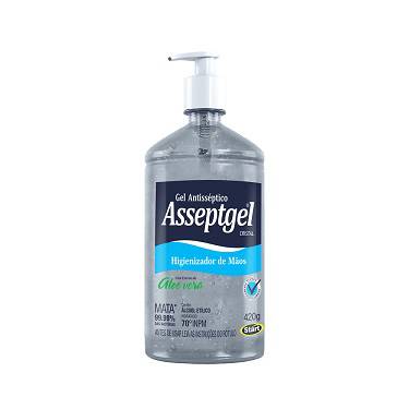 Gel Higienizador Asseptgel Cristal 420G