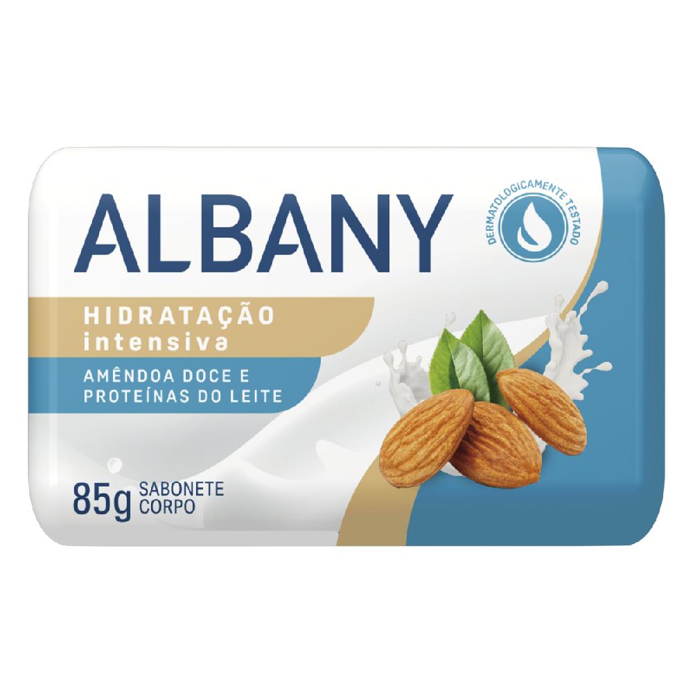 Sabonete Albany Hidratação Intensiva Amêndoa Doce E Proteínas Do Leite 85G