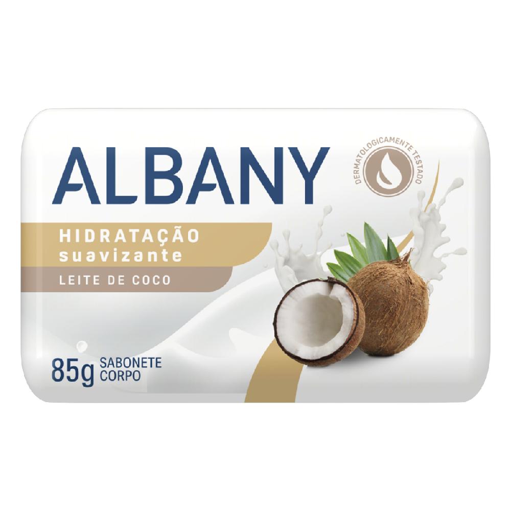 Sabonete Albany Hidratação Suavizante Leite De Coco 85G