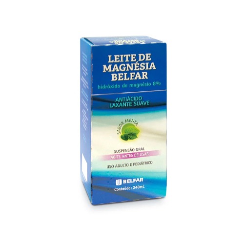 Leite De Magnesia 120Ml Menta Belfar