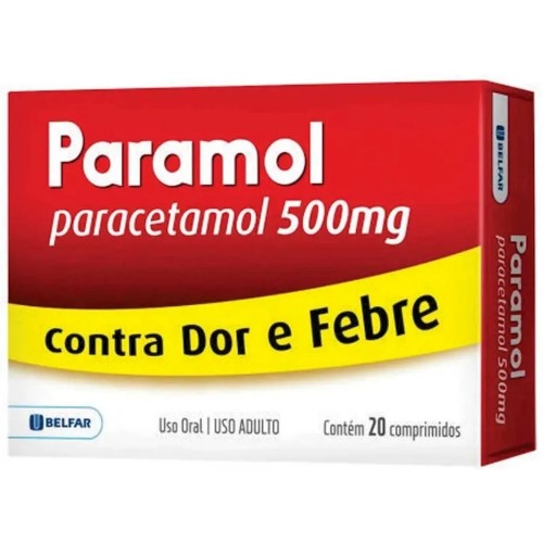 Paracetamol 500Mg 20 Comprimidos Belfar