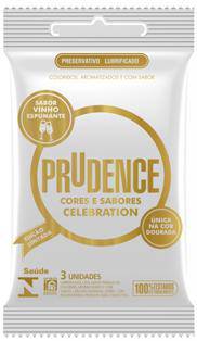 Preservativo Prudence 3un Cor e Sabor Celebration
