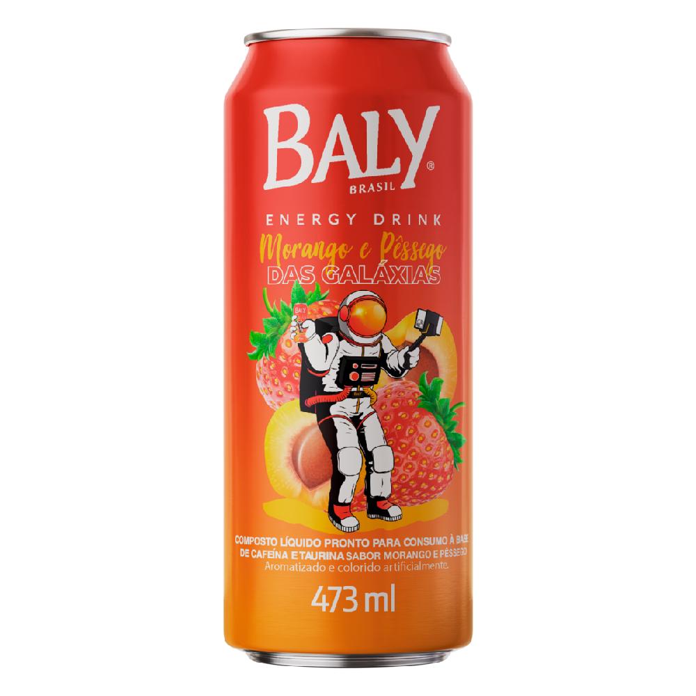 Energético Baly 473Ml Morango E Pêssego 