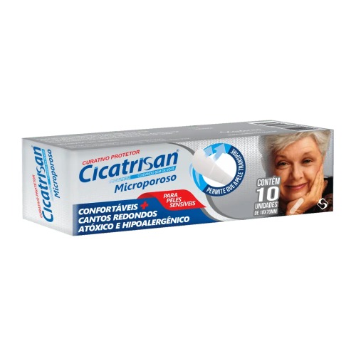Curativos Cicatrisan Microporoso Com 10 Unidades
