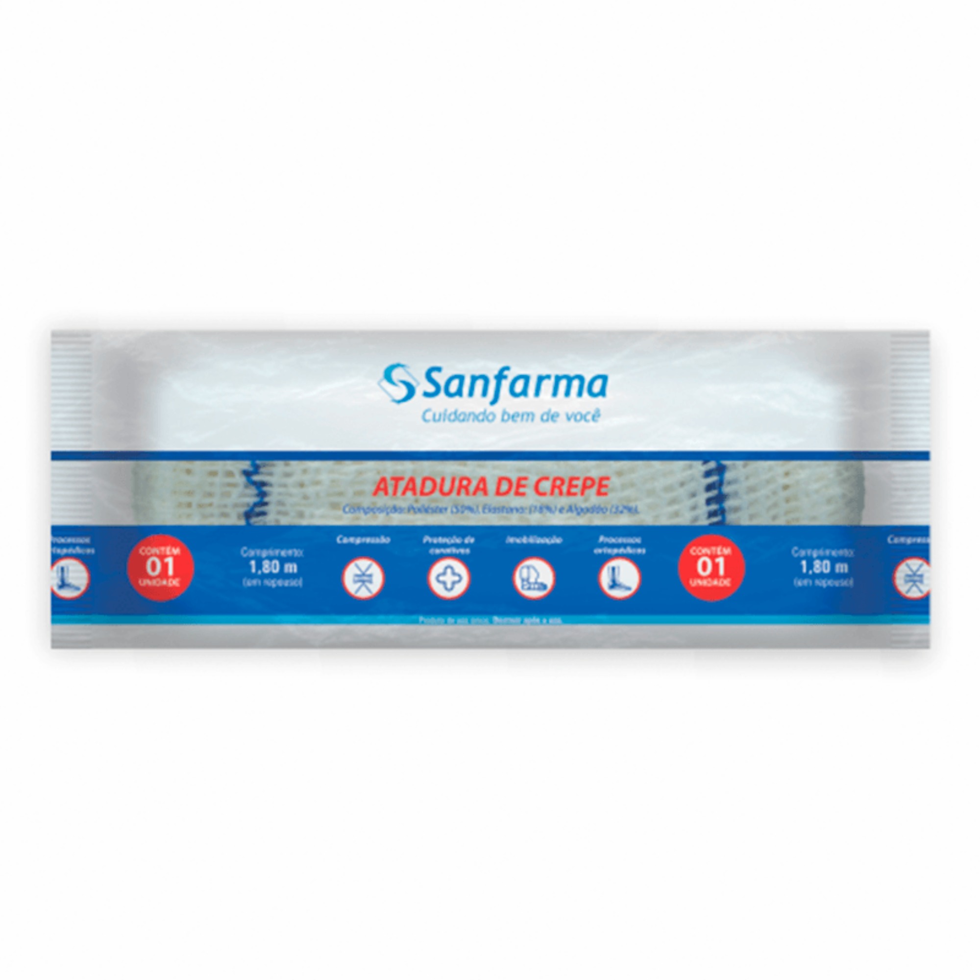 Atadura Sanfarma Crepe 8cm