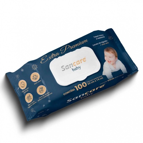 Toalhas Umed Sancare Baby Extra Premium 100Un