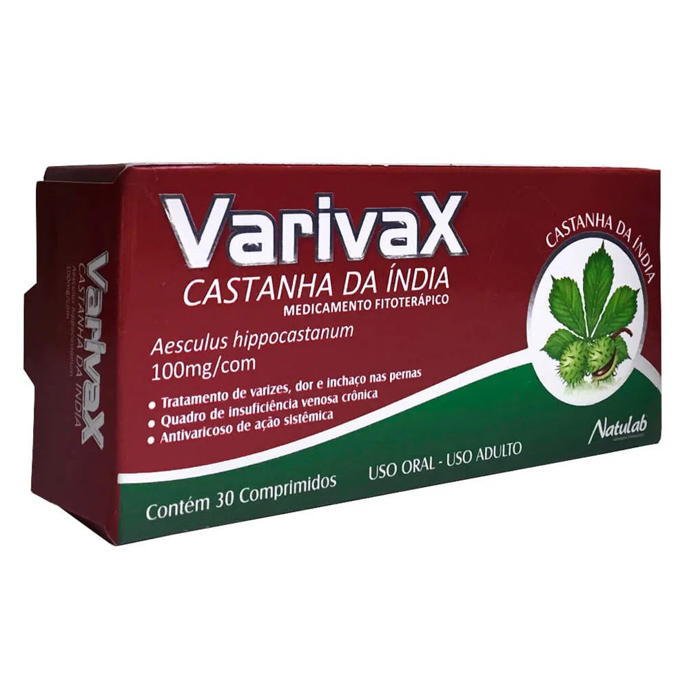 Varivax Castanha Da Índia 100mg Com 30 Comprimidos
