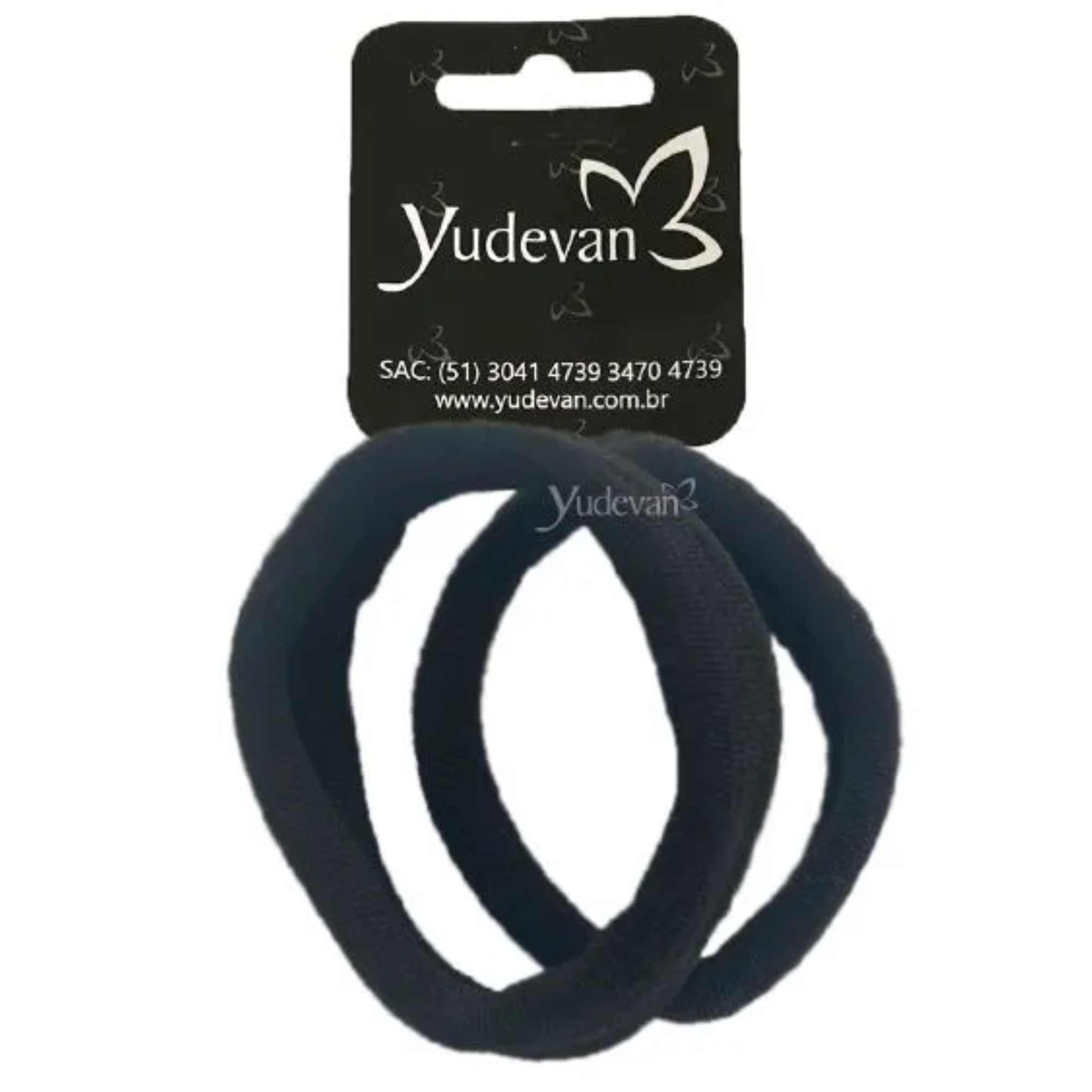 Elastico De Cabelo Yudevan Meia Preto 2 Unidades