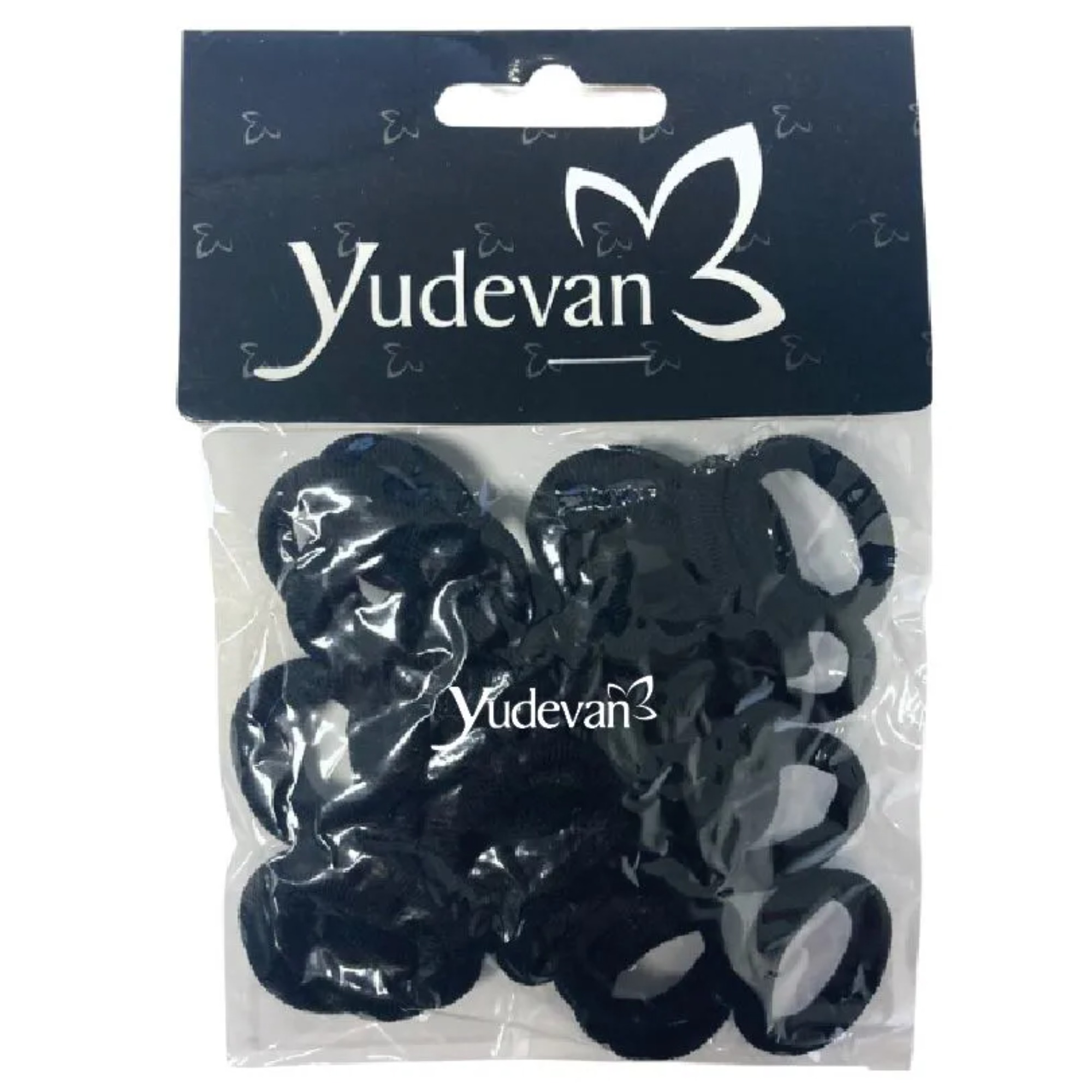 Elastico de Cabelo Yudevan Meia Preta com 30 Unidades