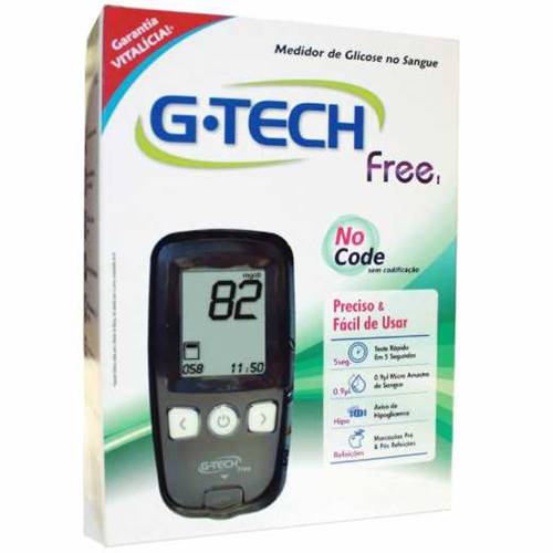 Kit Gtech Free Medidor de Glicose Completo