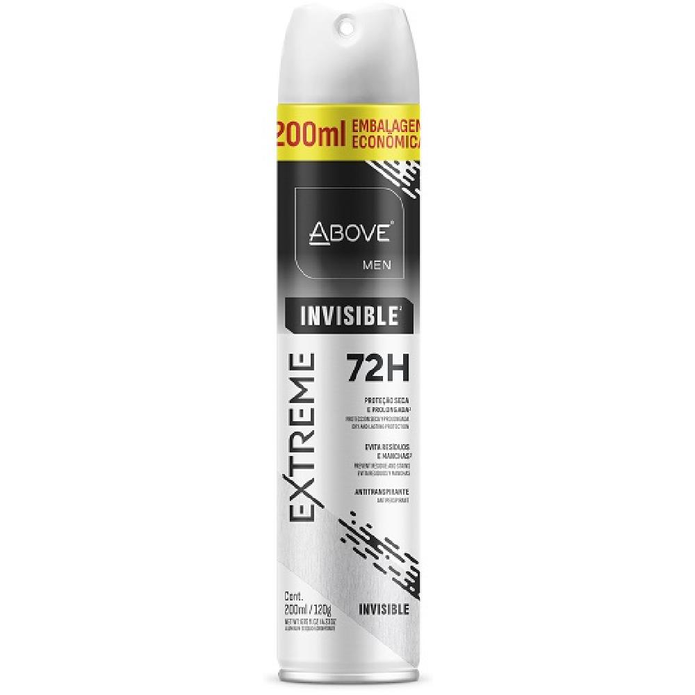 Desodorante Above Aerosol 200ml Extreme 72h Invisible