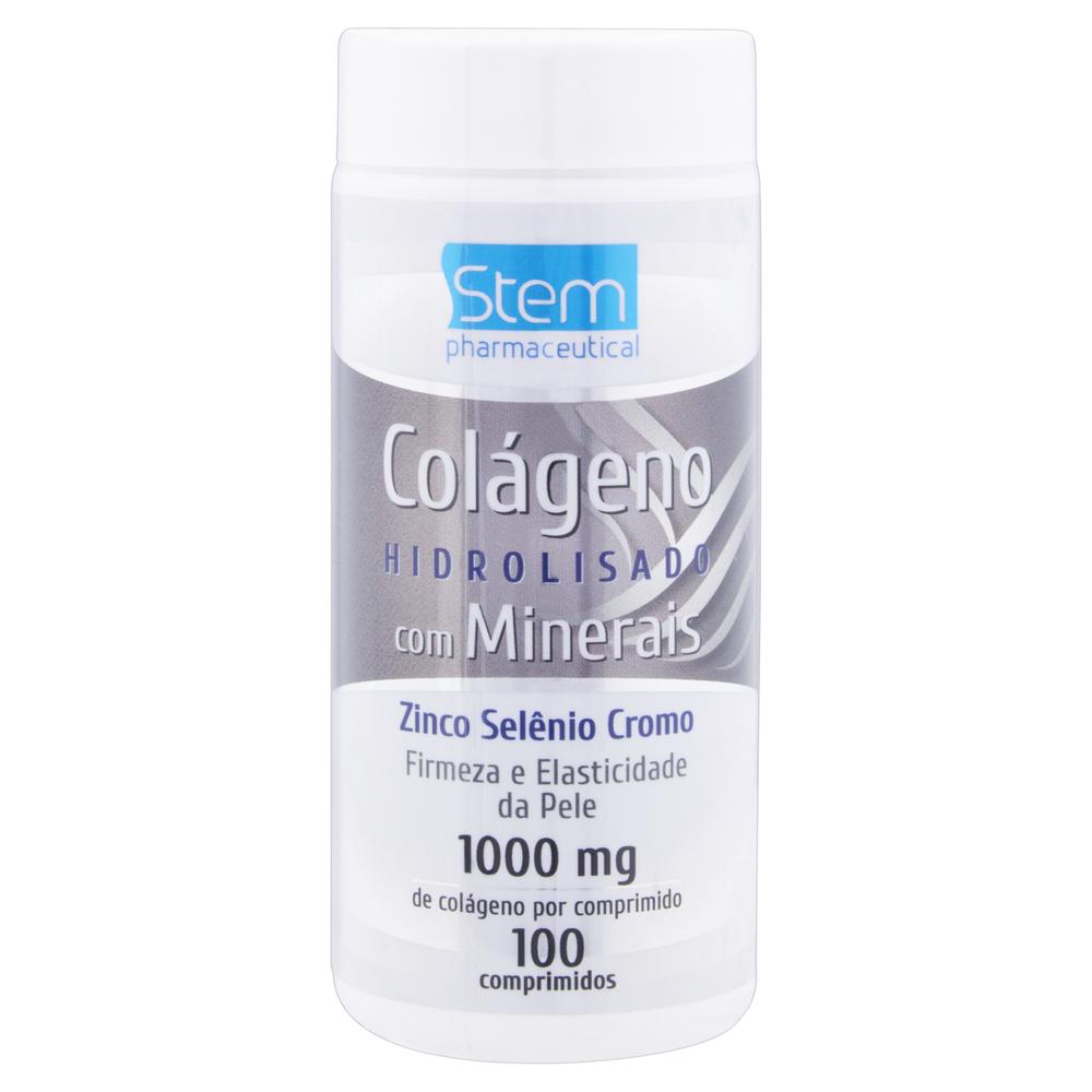 Colágeno 100mg com 100 Comprimidos Stem + Minerais