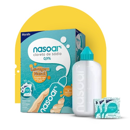 Nasoar com 30 Envelopes + Lavador Nasal