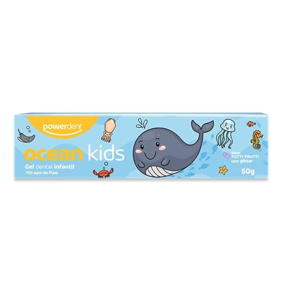 Gel Dental Powerdent Infantil Ocean Kids Com Flúor Ref 2420