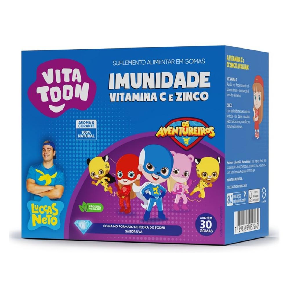 Vitatoon Imunidade com 30 Gomas Sabor Uva