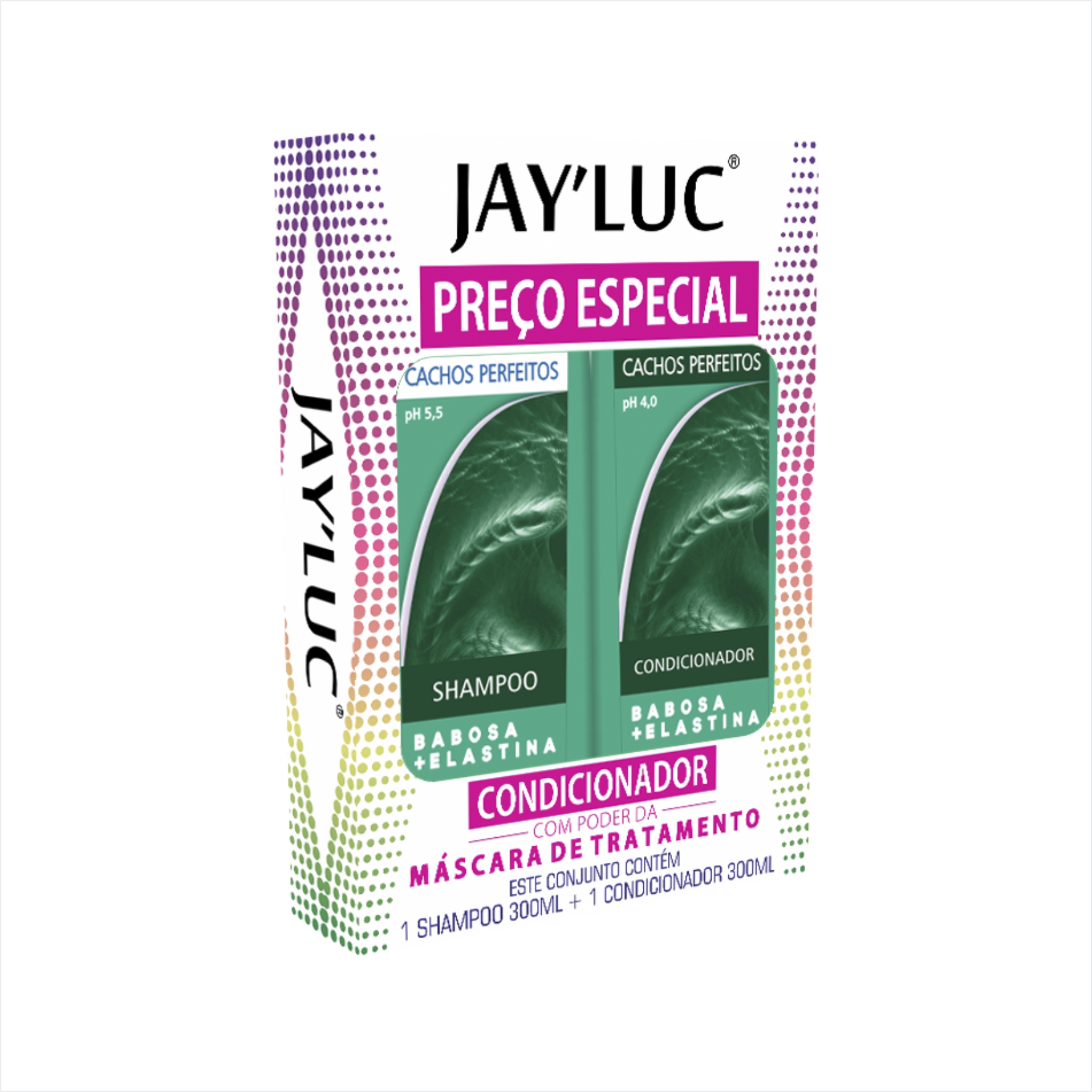 Kit Jay Luc Cachos Perfeitos Shampoo 300ml + Condicionador 300ml