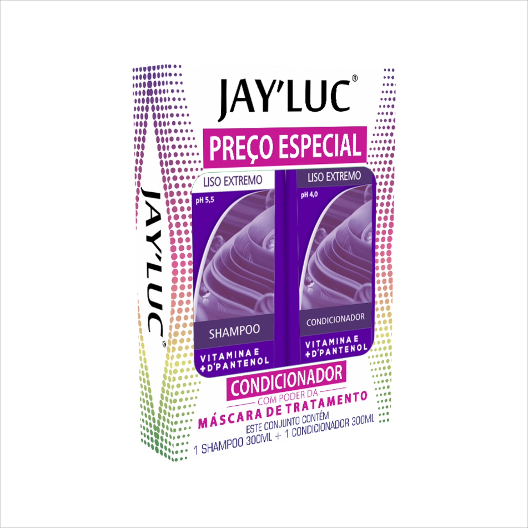 Kit Jay Luc Liso Extremo Shampoo 300ml + Condicionador 300ml
