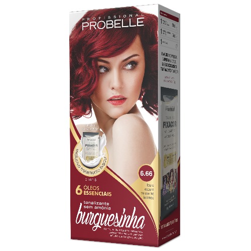 Tonalizante Burguesinha 6.66 Louro Escuro Vermelho Intenso
