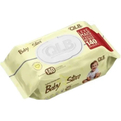 Toalhas Umedecidas Baby Star 140 Unidades