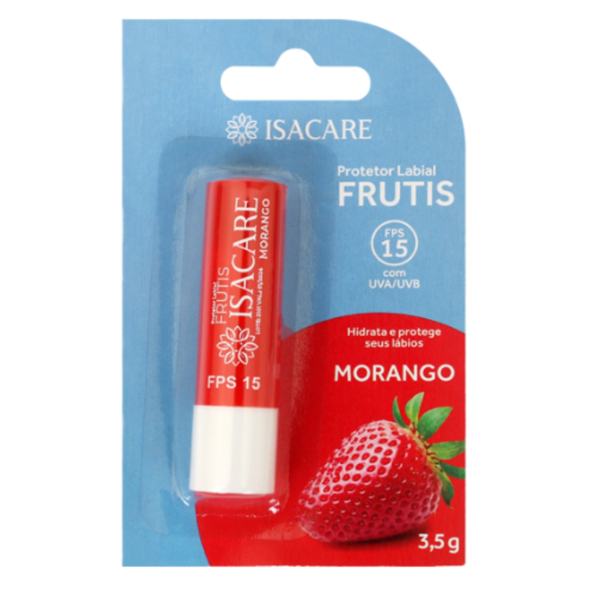 Protet Labial Isacare 3.5G Frutis Morango Fps15 Ref: 1125