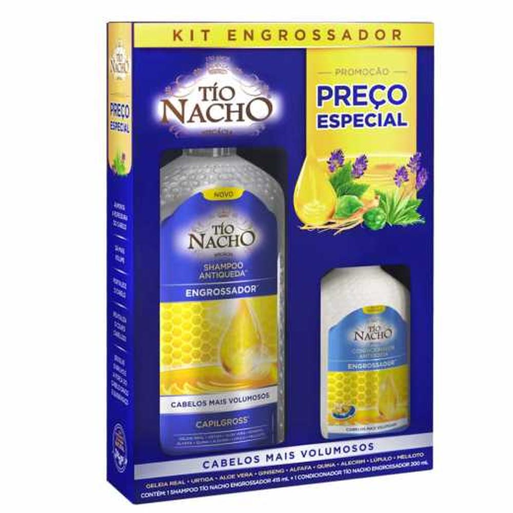 Kit Shampoo + Condicionador Tio Nacho 415/200ml Engrossador
