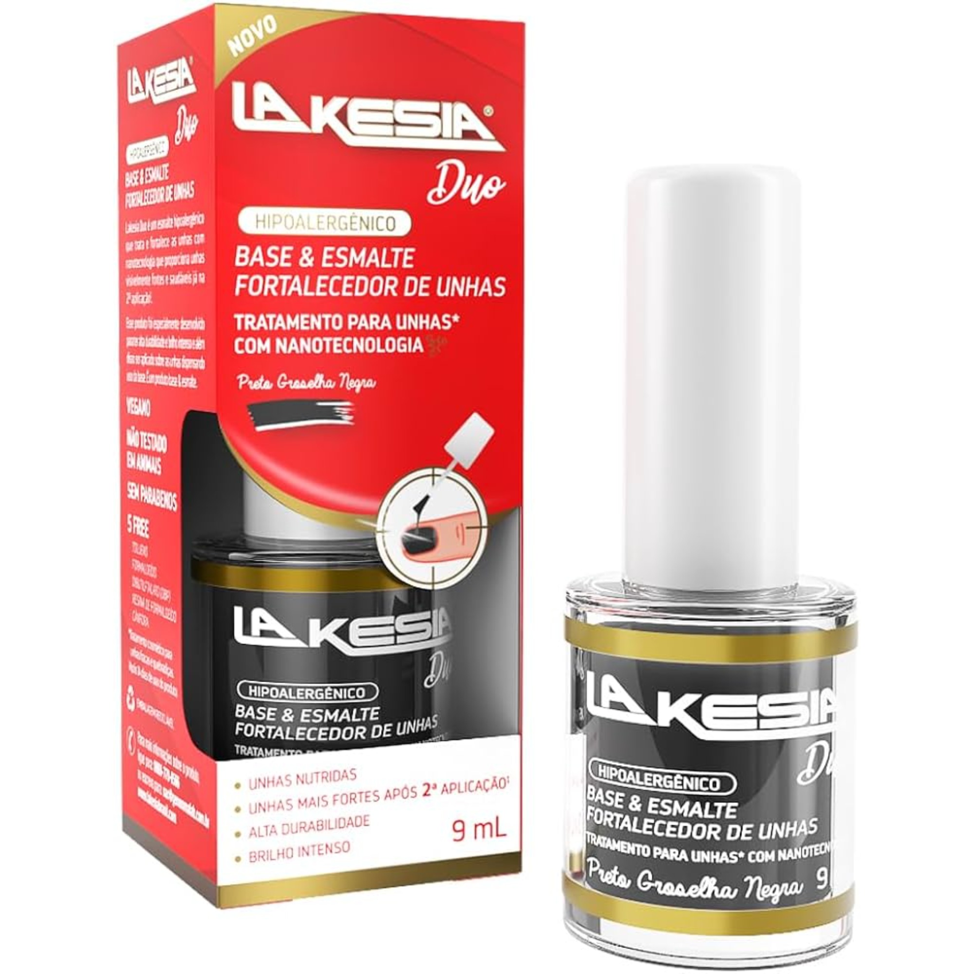 Esmalte La Kesia Duo 9ml Preto Groselha Negra