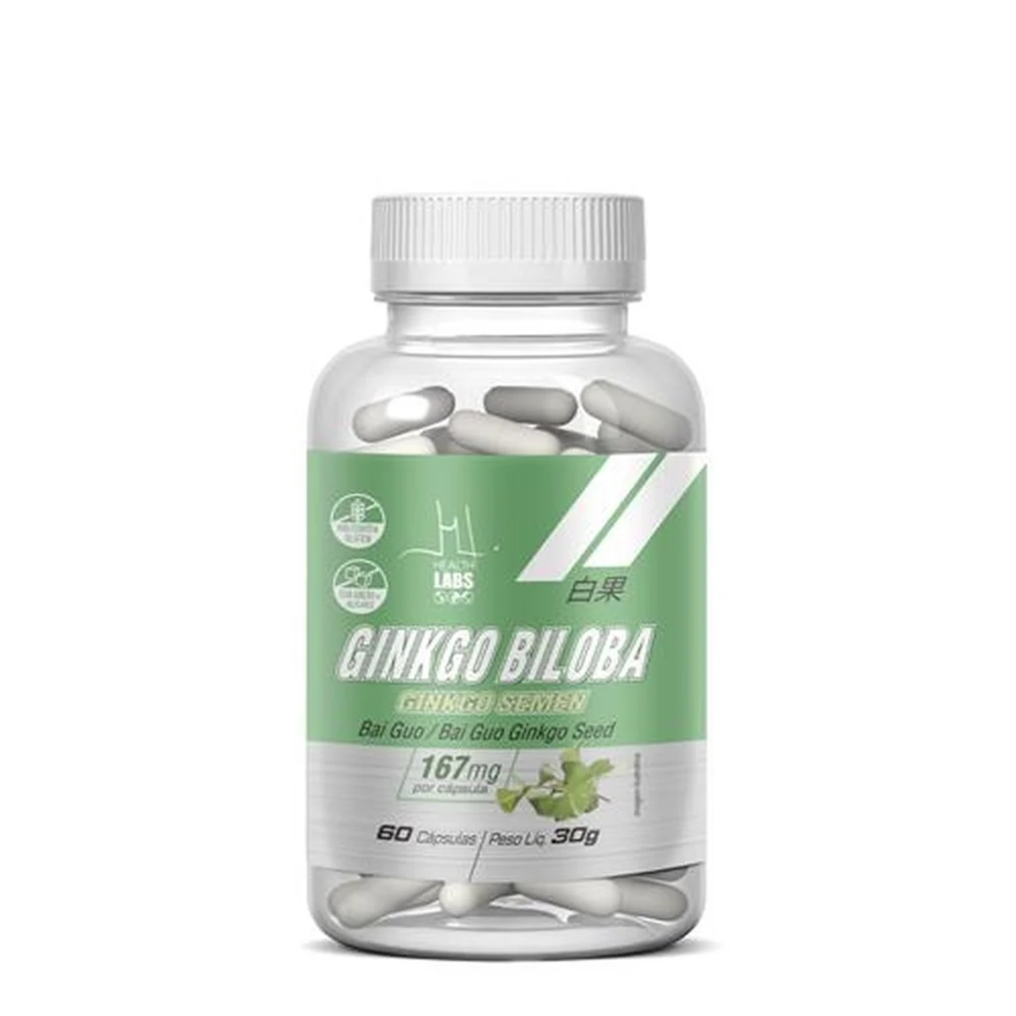 Ginko Biloba com 60 Cápsulas Health Labs