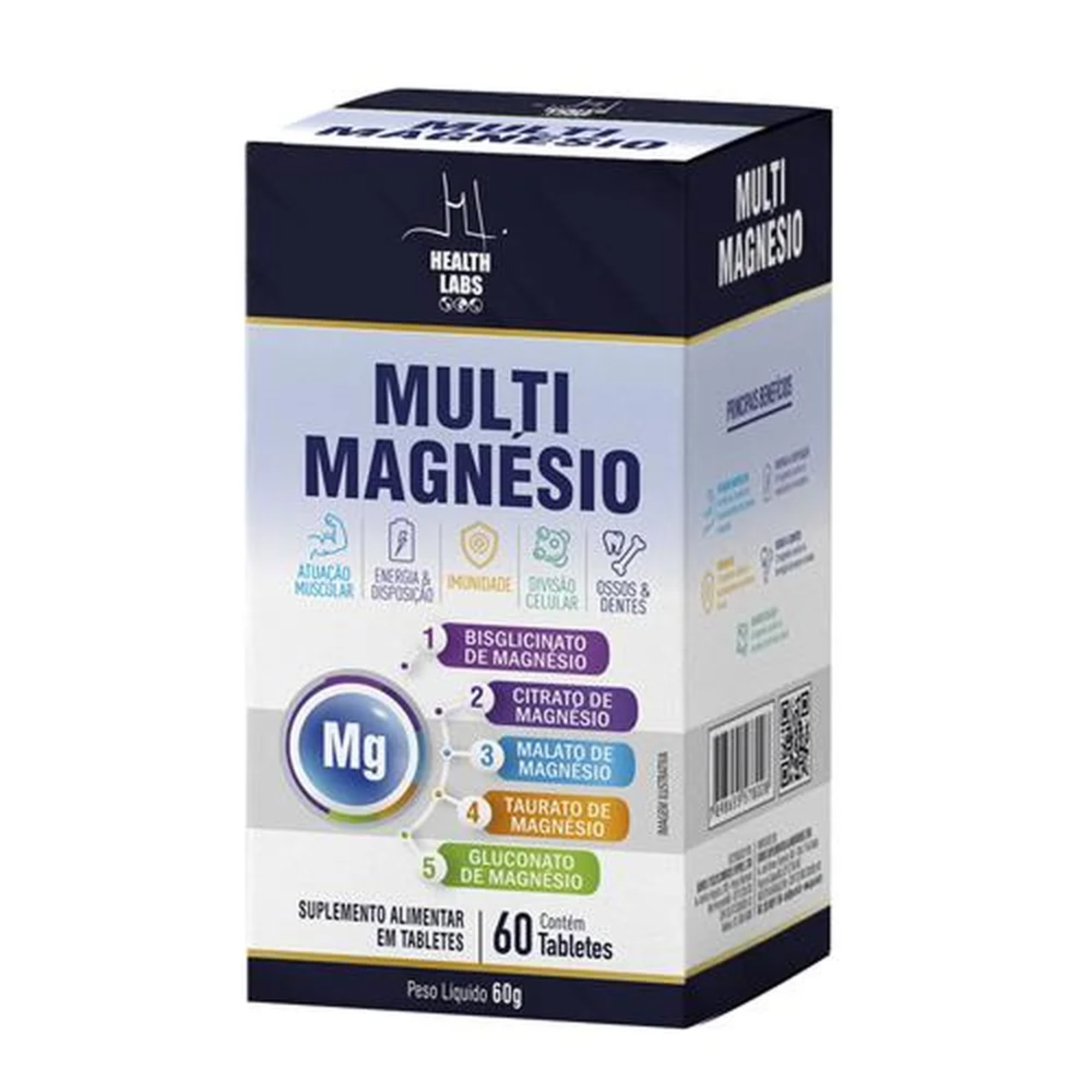 Multi Magnésio com 60 Tabletes Health Labs