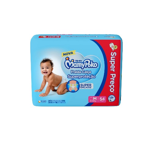 Fralda Calca Mamypoko Superprotecao Hiper M 54 Unidades