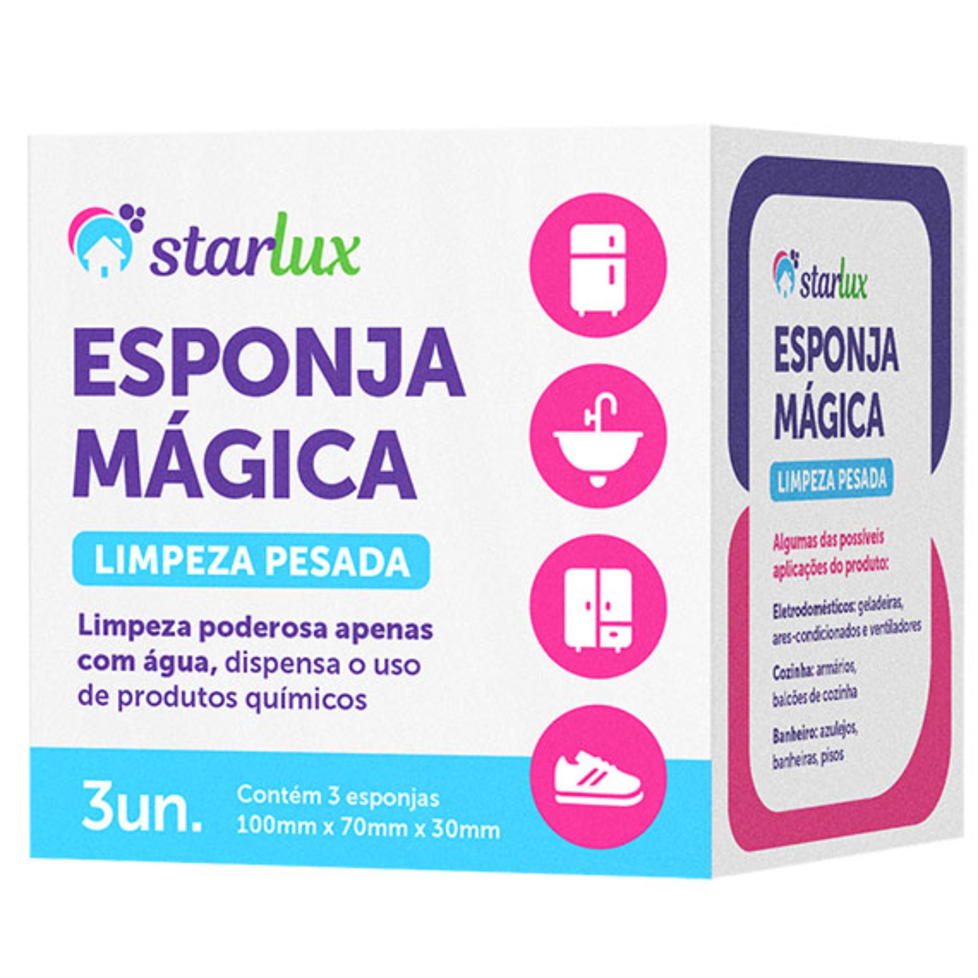 Esponja Mágica Starlux UD com 3 Unidades