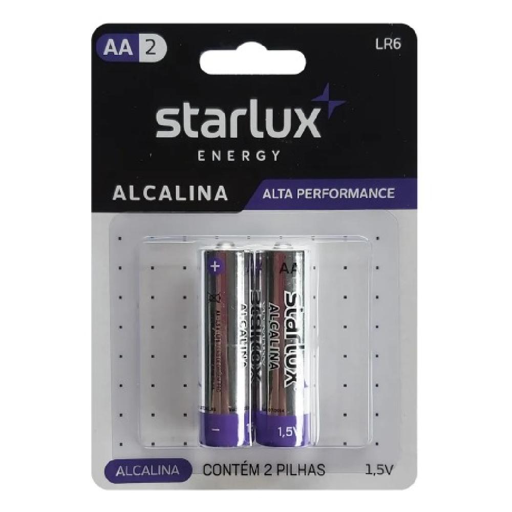 Pilha Starlux Energy Aa2 Alcalina 2 Unidades