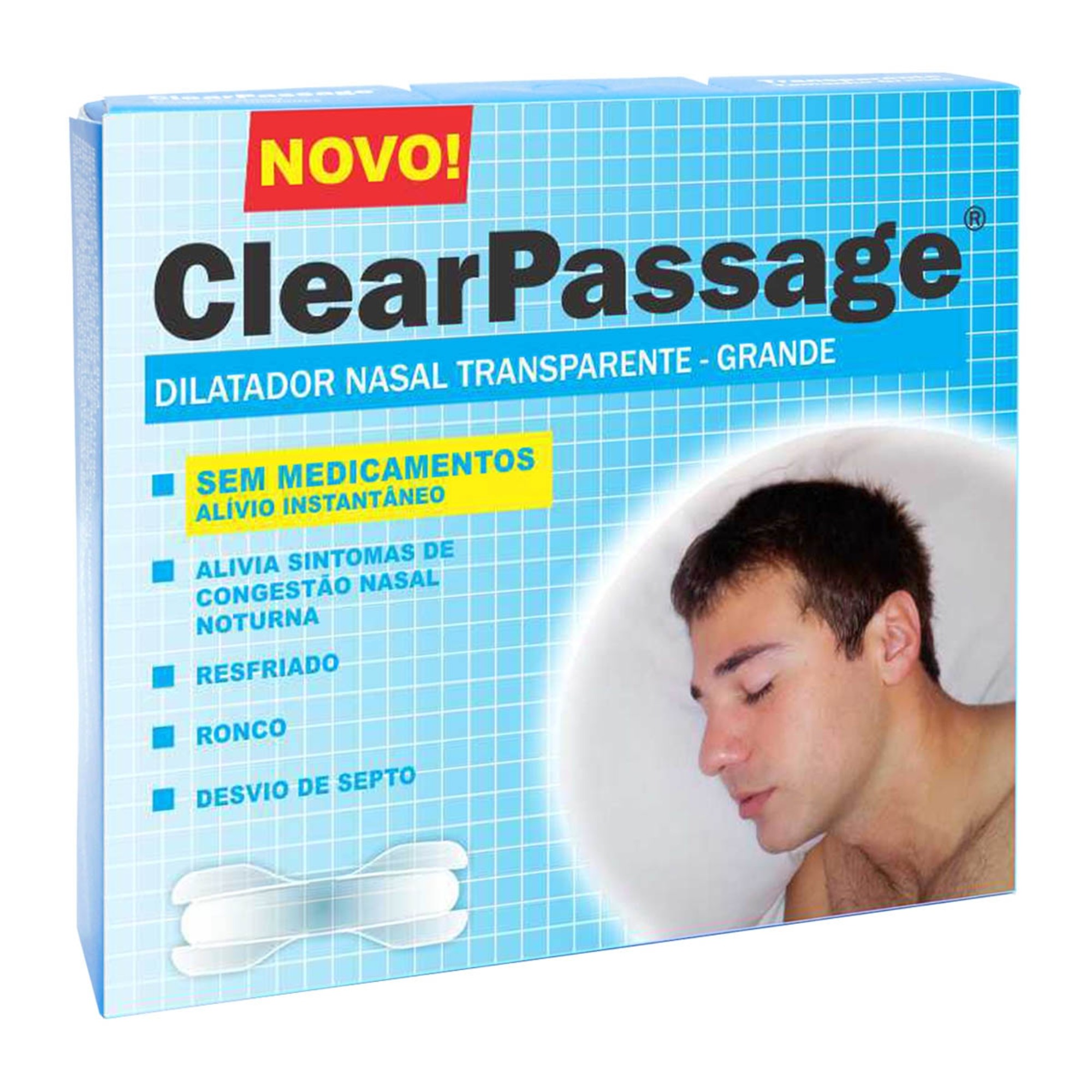 Dilatador Nasal Clear Passage Transparente G 9 Unidades