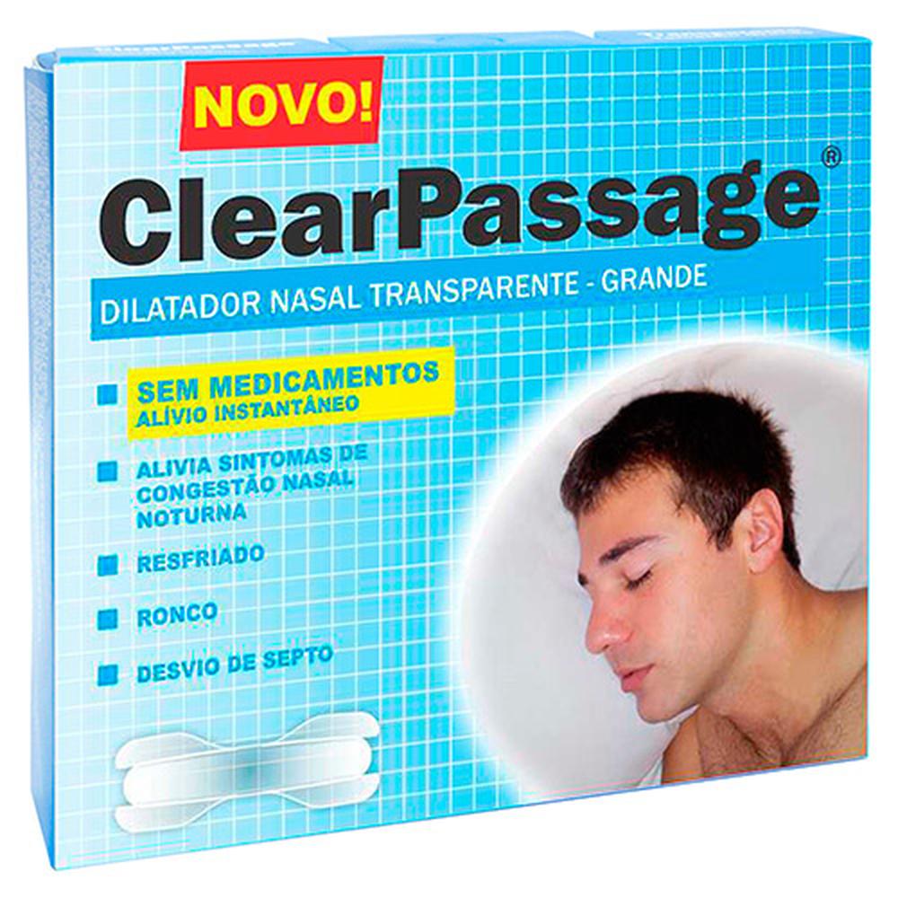 Dilatador Nasal Clear Passage Transparente P 9 Unidade