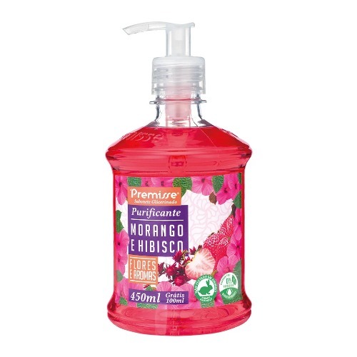 Sabonete Liquido Premisse 450Ml Morango E Hibisco