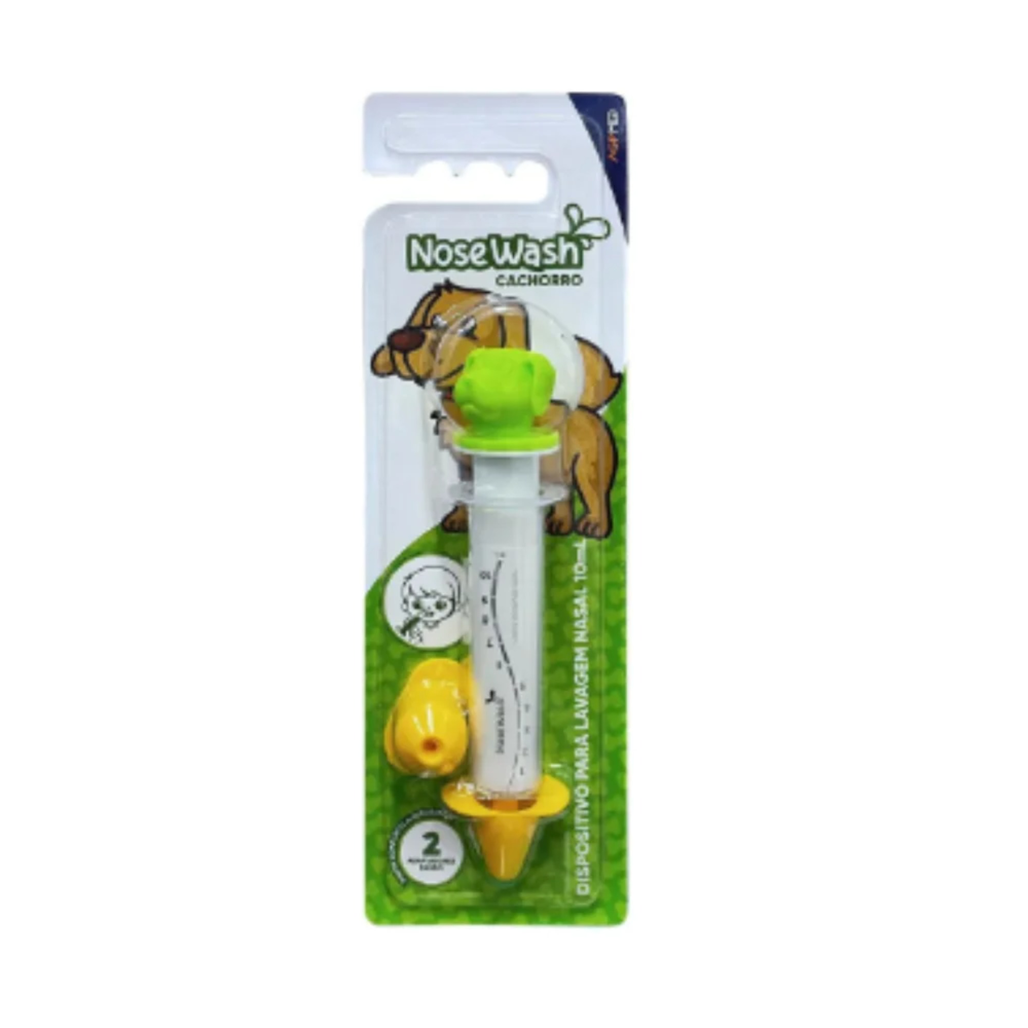 Seringa Infantil Nose Wash Lavagem Nasal Verde Cachorro