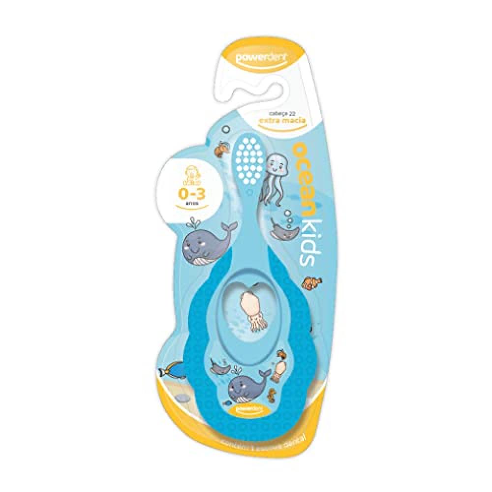 Escova Powerdent Infantil Ocean Kids Com Mordedor Ref 2421