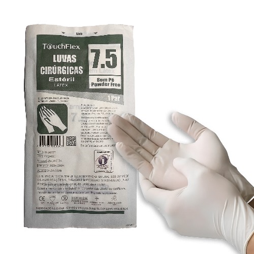 Luva Cirurgica Latex Esteril Com Po 7,5
