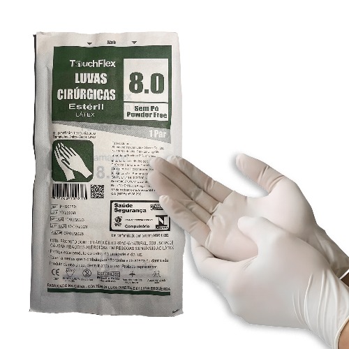 Luva Cirurgica Latex Esteril Com Po 8,0