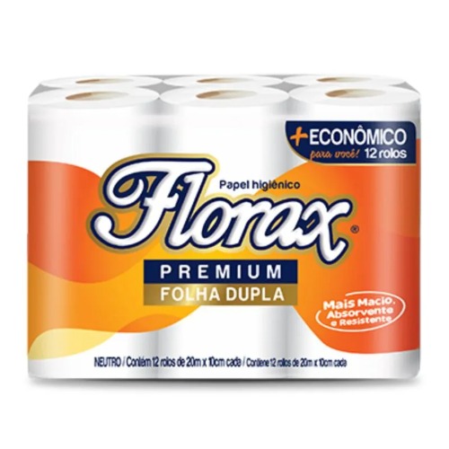 Papel Higíenico Florax 20M X 32Un Neutro Folha Dupla