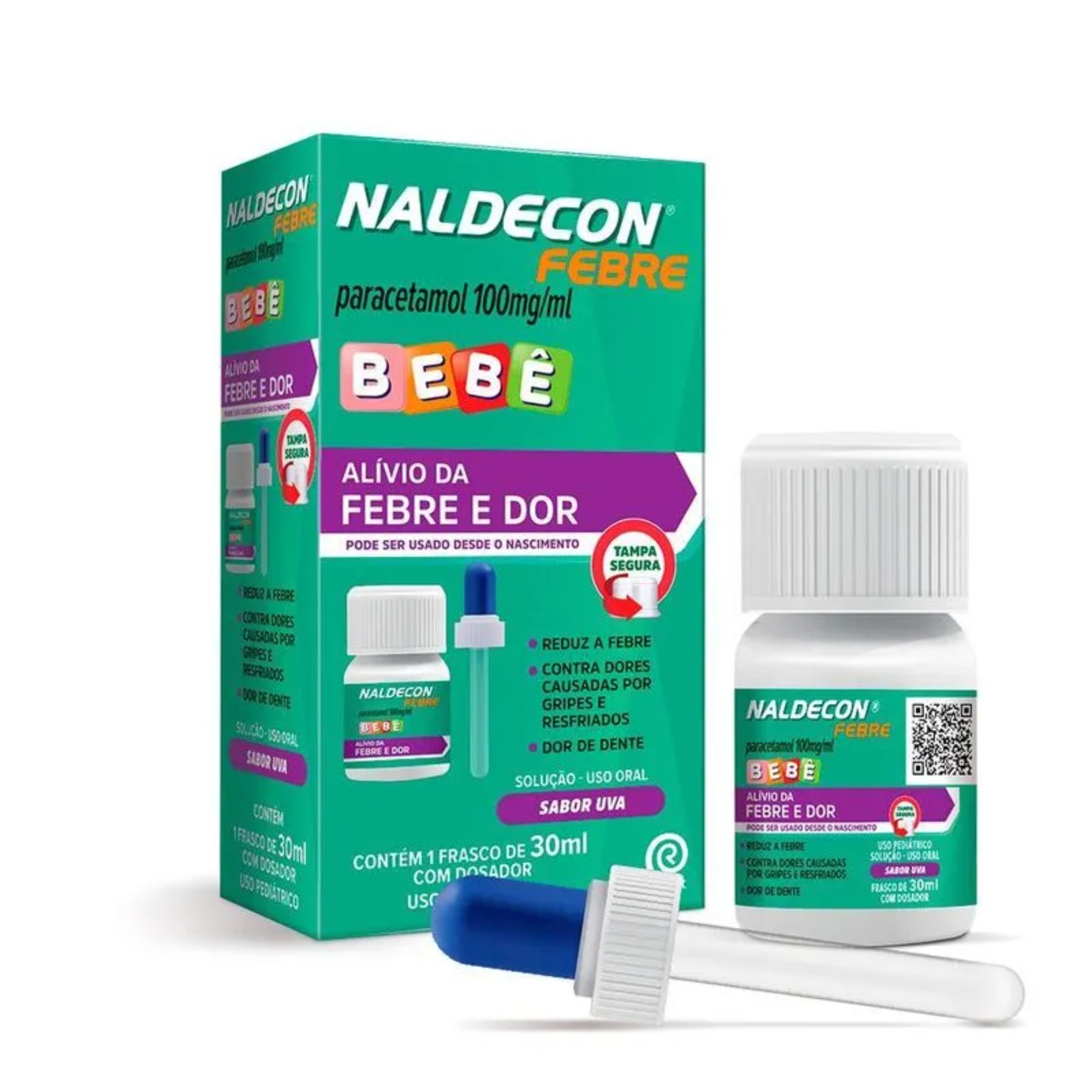 Naldecon Febre Bebe Uva 30Ml